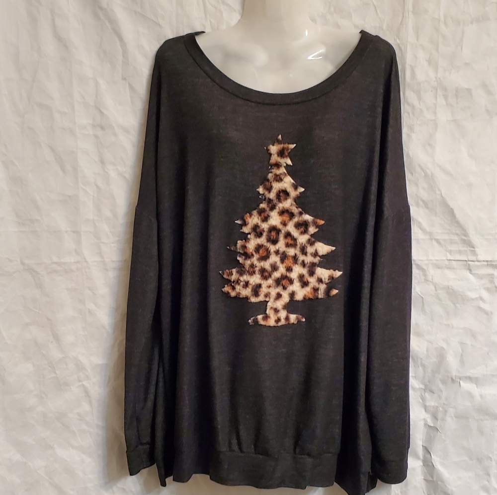 NWT Blumin Apparel Christmas Tree long sleeve Top 3XL